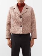 Maison Margiela - Cropped Quilted Satin Jacket - Mens - Rose