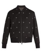 Matchesfashion.com Neil Barrett - Reversible Military Star Bomber Jacket - Mens - Black White