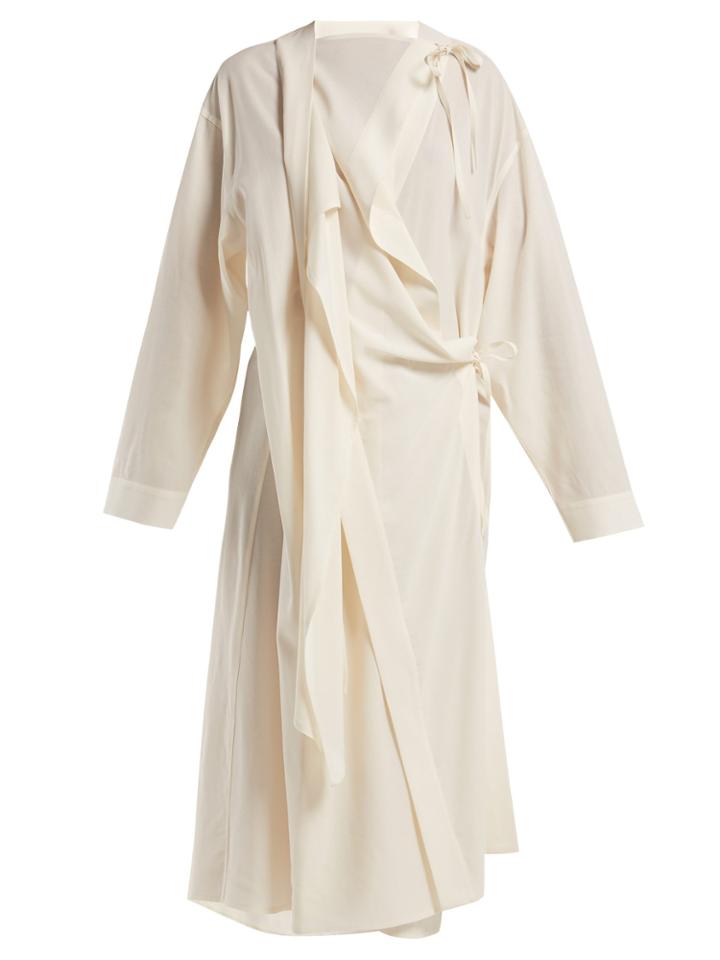 Lemaire Wool-crepe Asymmetric Dress