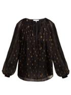 Matchesfashion.com Frame - Fil Coup Chiffon Top - Womens - Black Gold