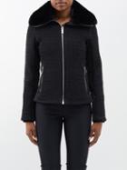 Fusalp - Montana Thindown Faux-fur Smocked Ski Jacket - Womens - Black