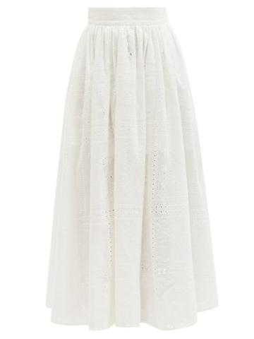 Hester Bly - Baagh Broderie-anglaise Cotton Skirt - Womens - White