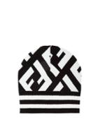 Matchesfashion.com Fendi - Macro Ff Logo Beanie Hat - Womens - Black