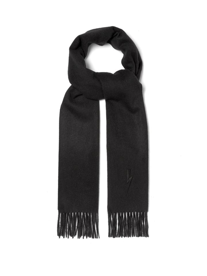 Neil Barrett Bolt-embroidered Scarf