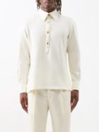 Giuliva Heritage - Taddeo Textured Wool-blend Polo Top - Mens - White