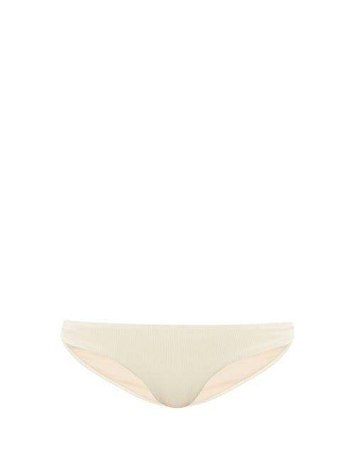 Matchesfashion.com Jade Swim - Most Wanted Ribbed Bikini Briefs - Womens - Ivory