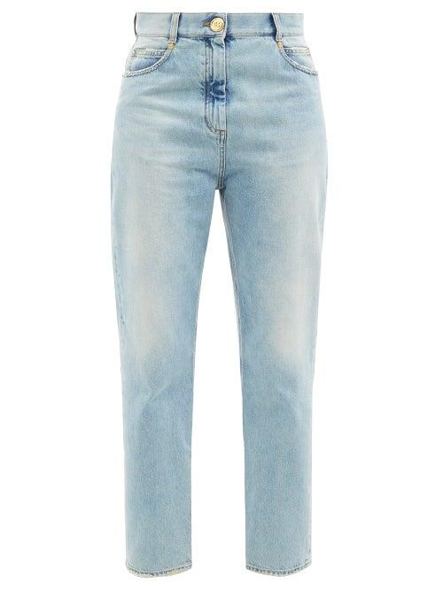 Balmain - High-rise Boyfriend Jeans - Womens - Denim