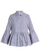 Stella Jean Imminente Striped Ruffled Cotton-poplin Shirt