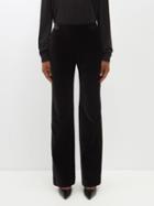 The Row - Padma Velvet Straight-leg Trousers - Womens - Black