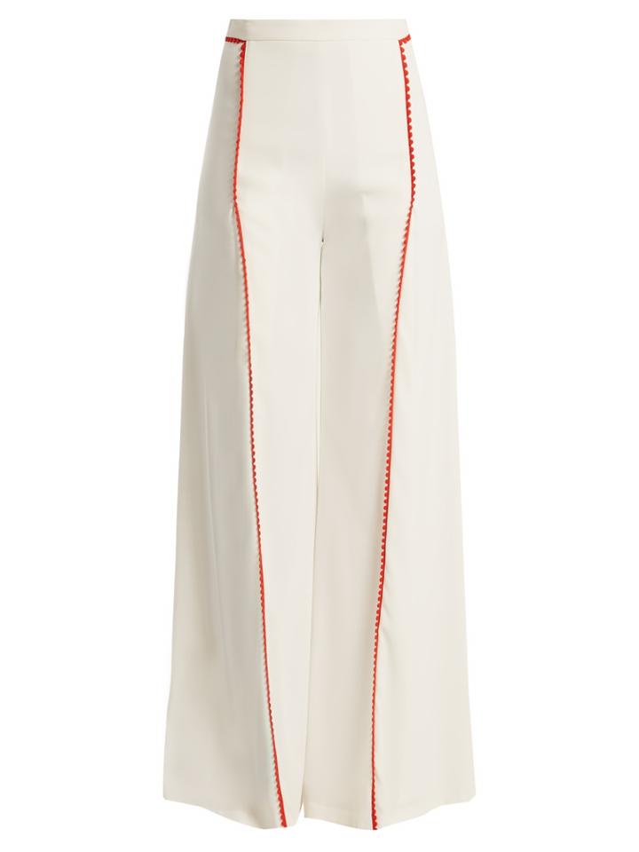 Galvan Chan Chan High-rise Wide-leg Trousers