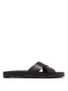 Matchesfashion.com Grenson - Carson Crossover Leather Slides - Mens - Black