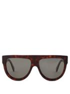 Matchesfashion.com Celine Eyewear - Flat-top Tortoiseshell-effect Acetate Sunglasses - Womens - Tortoiseshell