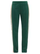 Matchesfashion.com Wales Bonner - Clarendon Side-stripe Jersey Track Pants - Womens - Emerald