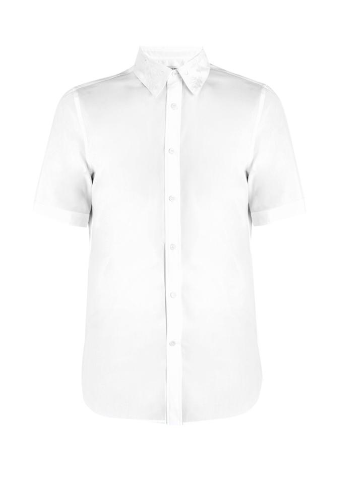 Alexander Mcqueen Embroidered Cotton-poplin Shirt