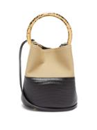 Matchesfashion.com Marni - Pannier Lizard-embossed Leather Bucket Bag - Womens - Black Multi