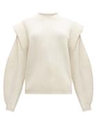 Matchesfashion.com Isabel Marant - Bolton Extended-shoulder Brioche-knit Sweater - Womens - Ivory