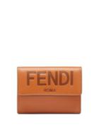 Matchesfashion.com Fendi - Logo-debossed Leather Wallet - Womens - Tan