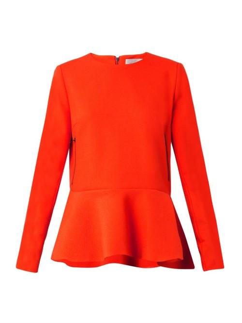 Preen By Thornton Bregazzi Satine Peplum Wool Top