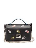 Fendi Micro Baguette Embroidered Leather Cross-body Bag