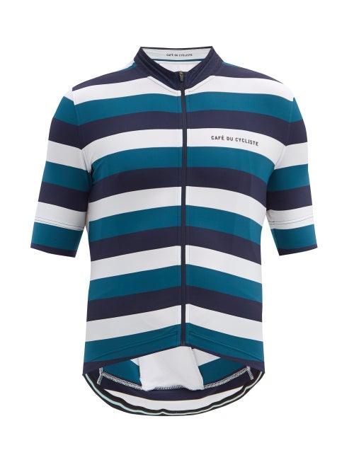 Matchesfashion.com Caf Du Cycliste - Francine Jersey Cycling Top - Mens - Green Multi