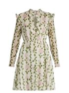 Giambattista Valli Floral-print Long-sleeved Silk-chiffon Dress