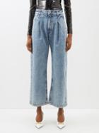 Vaquera - Pleated Wide-leg Jeans - Womens - Denim