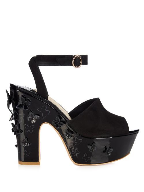 Sophia Webster Harmony Butterfly-appliqu Platform Sandals