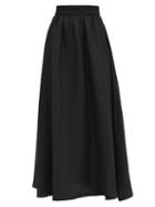 Matchesfashion.com Sir - Valetta High-rise Silk Maxi Skirt - Womens - Black