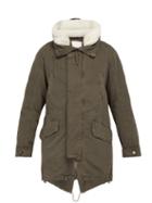 Matchesfashion.com Yves Salomon - Shearling Lined Cotton Parka - Mens - Grey