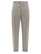 Mens Rtw Valentino - Gun-club Check Wool-twill Suit Trousers - Mens - Grey