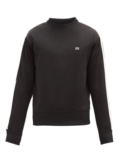 Matchesfashion.com Ami - Logo-appliqu Jersey Sweatshirt - Mens - Black