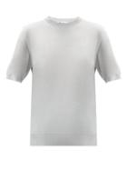 Matchesfashion.com Connolly - Cashmere-blend Short-sleeved Sweater - Womens - Light Grey
