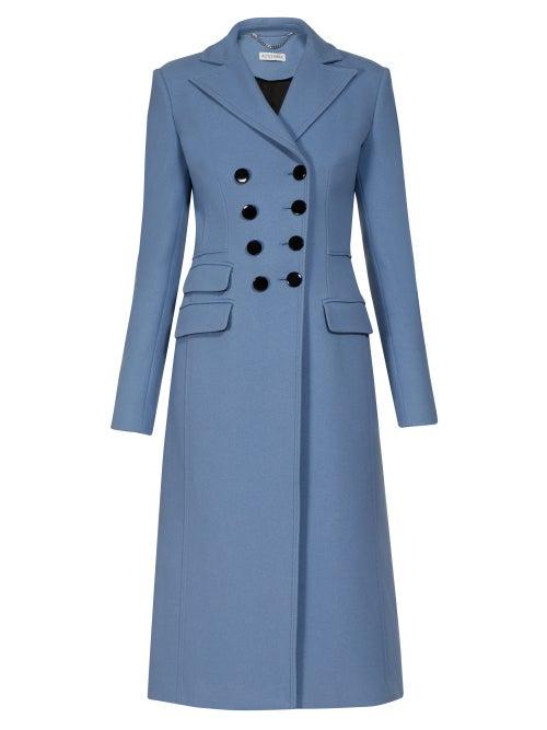 Matchesfashion.com Altuzarra - Janine Double Breasted Wool Coat - Womens - Light Blue