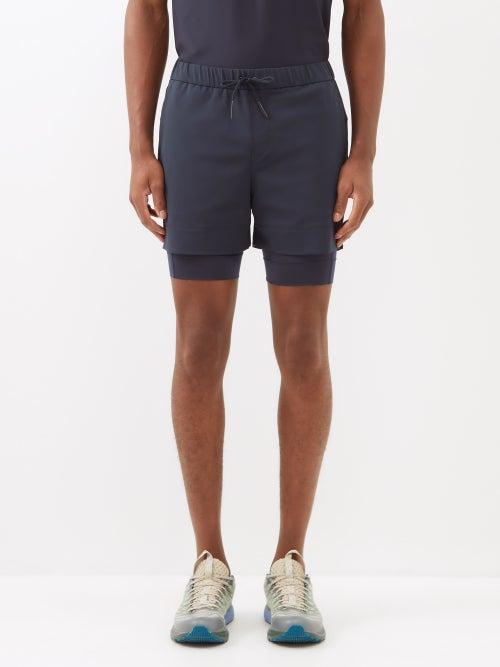 Jacques - Apres Jersey Tennis Shorts - Mens - Navy