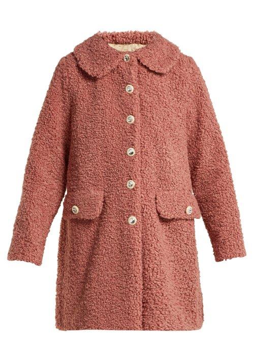Matchesfashion.com Shrimps - Bridget Faux Shearling Coat - Womens - Pink