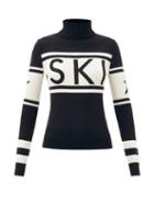 Matchesfashion.com Perfect Moment - Schild Ski-intarsia Merino-wool Sweater - Womens - Black