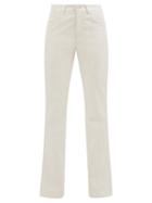 Wandler - Aster Leather Flared-leg Trousers - Womens - Ivory