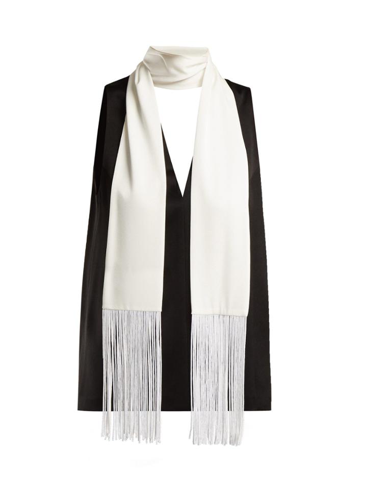 Galvan Cortado Fringed Satin Top