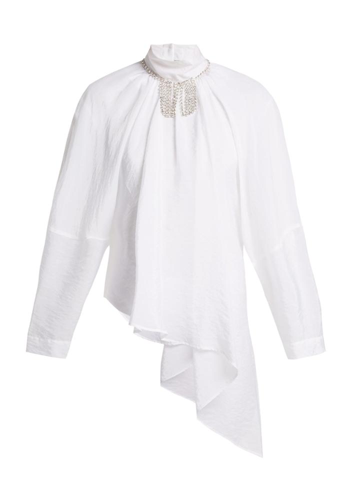 Christopher Kane Crystal-embellished Asymmetric Top