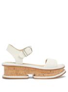 Matchesfashion.com Gabriela Hearst - Bradley Leather Flatform Sandals - Womens - Red White