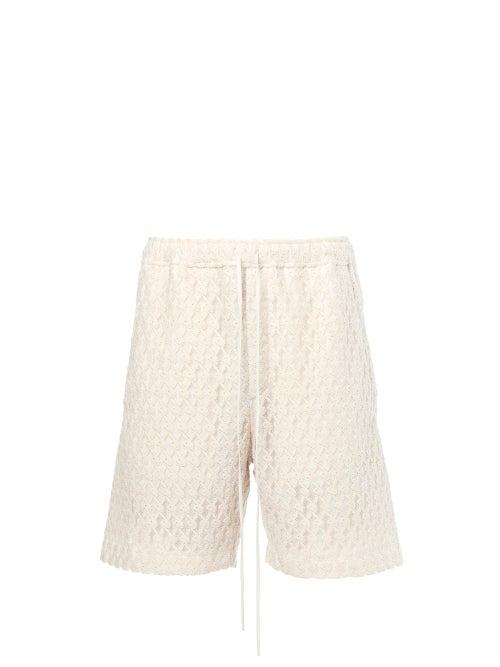 Amiri - X Playboy Embroidered Mesh Shorts - Mens - White