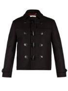 Matchesfashion.com Saint Laurent - Cropped Wool Duffle Coat - Mens - Black