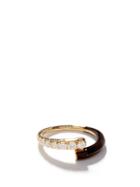 Ladies Fine Jewellery Melissa Kaye - Lola Diamond, Enamel & 18kt Gold Ring - Womens - Black Multi