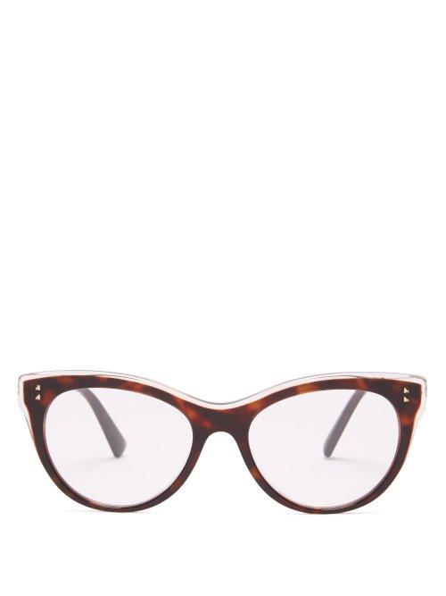 Matchesfashion.com Valentino - Cat Eye Acetate Glasses - Womens - Tortoiseshell