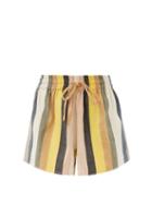 Matchesfashion.com Marrakshi Life - Striped Cotton-blend Shorts - Womens - Multi