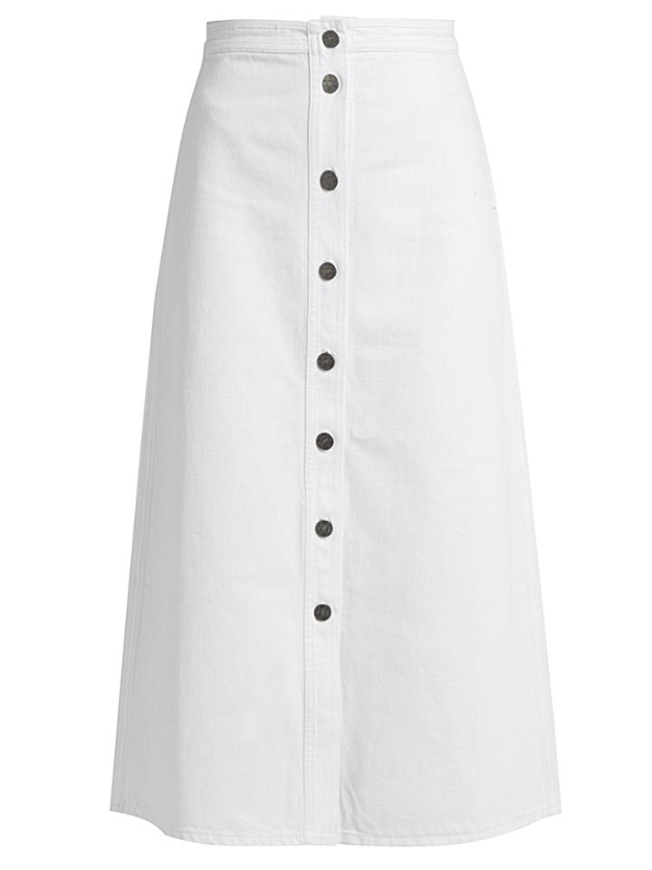 M.i.h Jeans Bell A-line Denim Midi Skirt