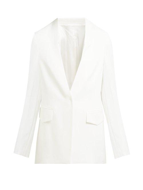 Matchesfashion.com Joseph - Barr Single Breasted Twill Blazer - Womens - Ivory