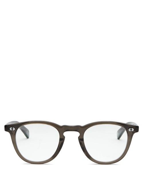 Matchesfashion.com Garrett Leight - Hampton Round Acetate Glasses - Mens - Black