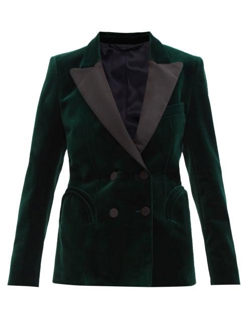Blaz Milano - Jealousy Forest Charmer Velvet Blazer - Womens - Dark Green