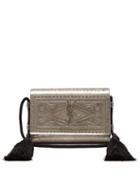 Matchesfashion.com Saint Laurent - Kate Engraved Metal Cross Body Bag - Womens - Silver
